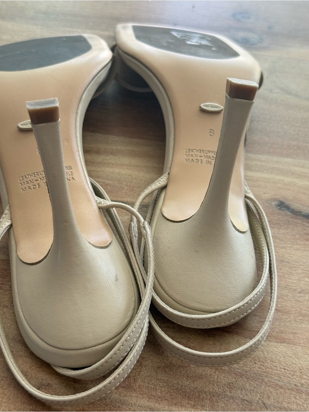 Tony Bianco Lilly Bottega Veneta inspired stapy sandals nude vanilla Revolve 8 - Picture 8 of 9